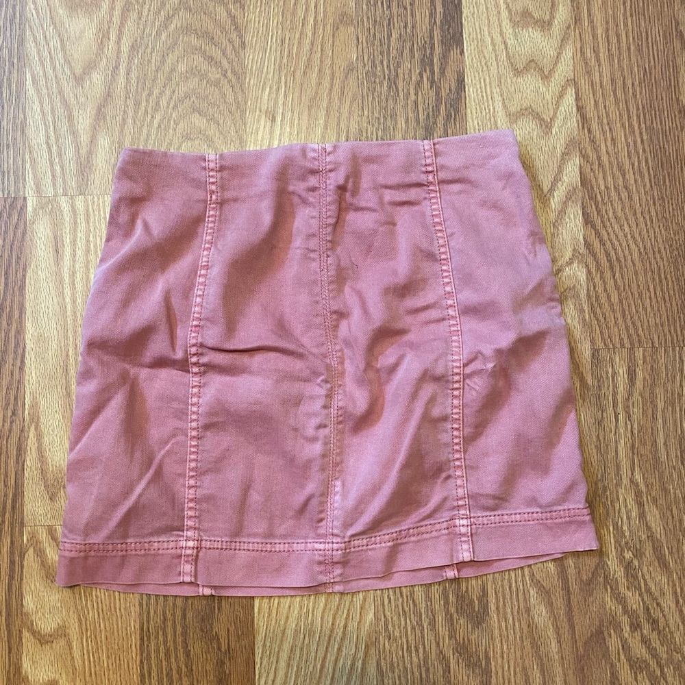 Pink mini skirt